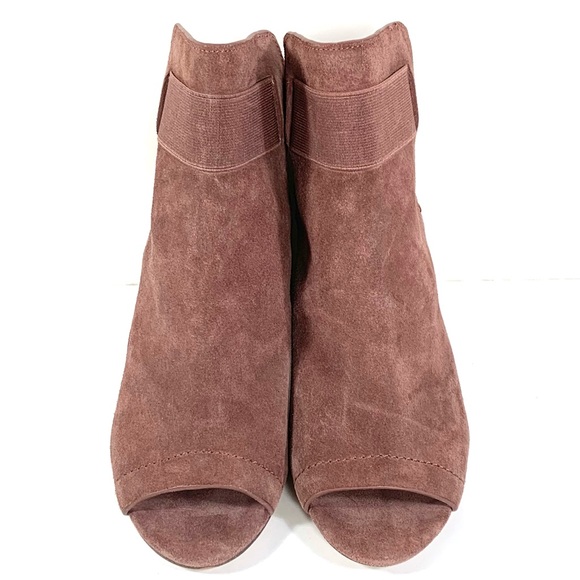 Splendid Daina Open Toe Brown Suede Booties Sz 10 - Picture 8 of 14